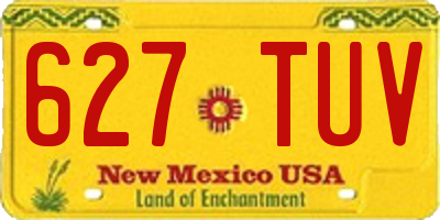 NM license plate 627TUV