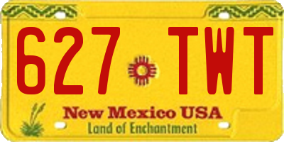 NM license plate 627TWT