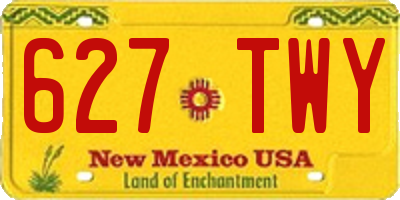 NM license plate 627TWY