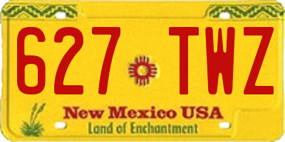 NM license plate 627TWZ