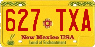 NM license plate 627TXA
