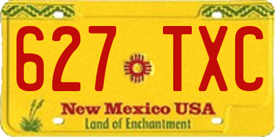 NM license plate 627TXC