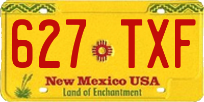 NM license plate 627TXF