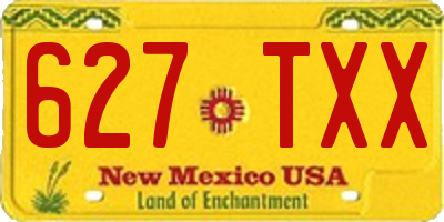 NM license plate 627TXX