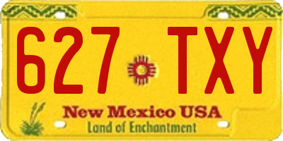 NM license plate 627TXY