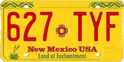 NM license plate 627TYF