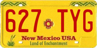 NM license plate 627TYG