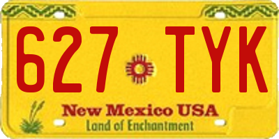 NM license plate 627TYK