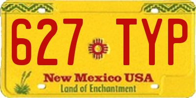 NM license plate 627TYP