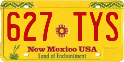 NM license plate 627TYS