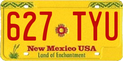NM license plate 627TYU