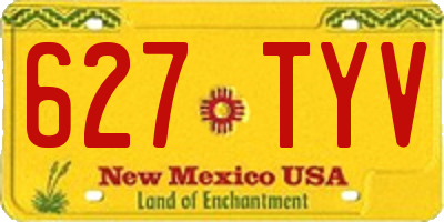 NM license plate 627TYV