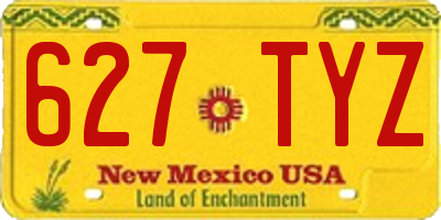 NM license plate 627TYZ