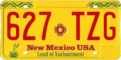 NM license plate 627TZG