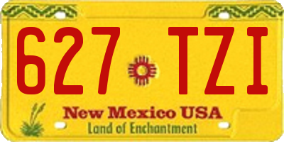 NM license plate 627TZI