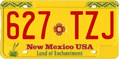 NM license plate 627TZJ