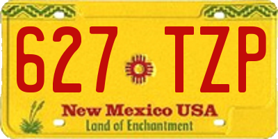 NM license plate 627TZP