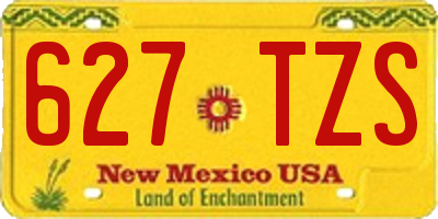NM license plate 627TZS