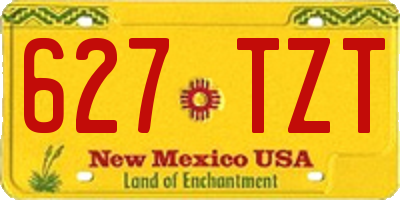 NM license plate 627TZT