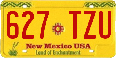 NM license plate 627TZU