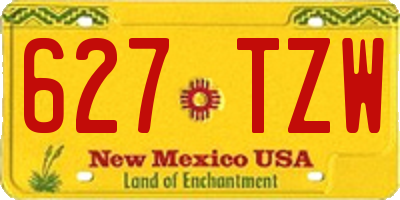 NM license plate 627TZW