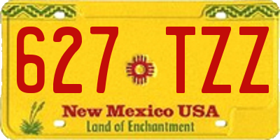 NM license plate 627TZZ