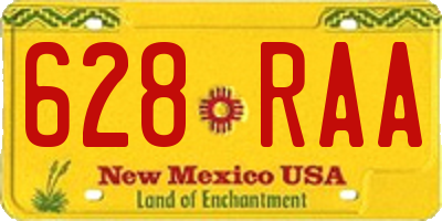 NM license plate 628RAA