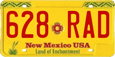 NM license plate 628RAD