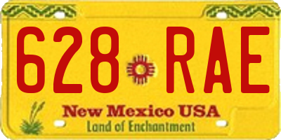 NM license plate 628RAE