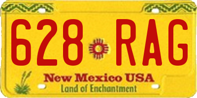 NM license plate 628RAG