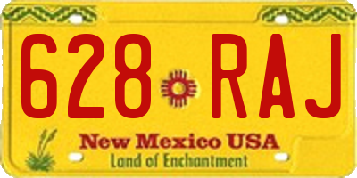 NM license plate 628RAJ