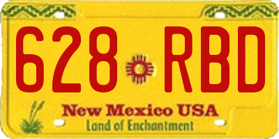 NM license plate 628RBD