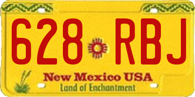 NM license plate 628RBJ