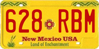NM license plate 628RBM
