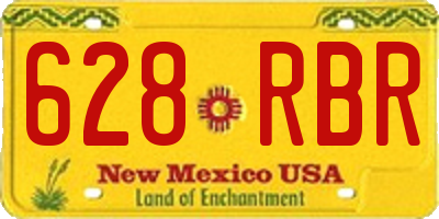 NM license plate 628RBR