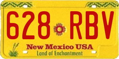 NM license plate 628RBV
