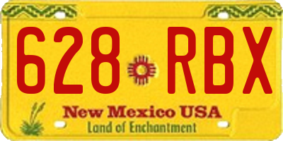 NM license plate 628RBX