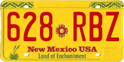NM license plate 628RBZ