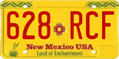 NM license plate 628RCF