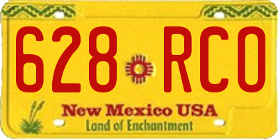 NM license plate 628RCO