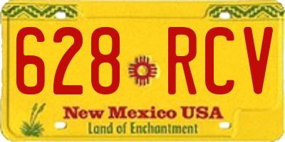 NM license plate 628RCV