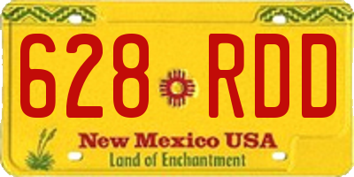 NM license plate 628RDD