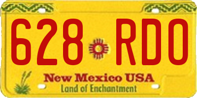 NM license plate 628RDO