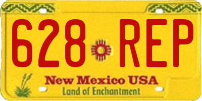 NM license plate 628REP