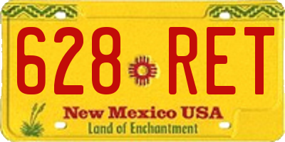 NM license plate 628RET