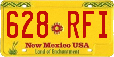 NM license plate 628RFI