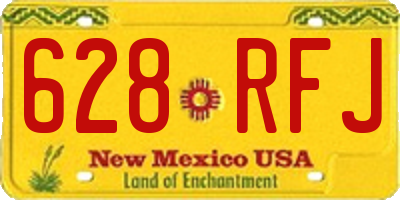 NM license plate 628RFJ