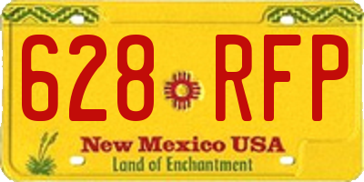 NM license plate 628RFP