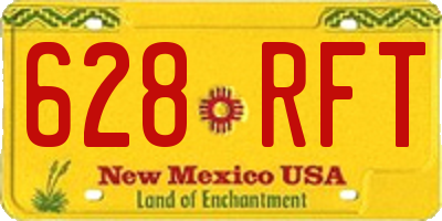 NM license plate 628RFT