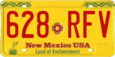 NM license plate 628RFV